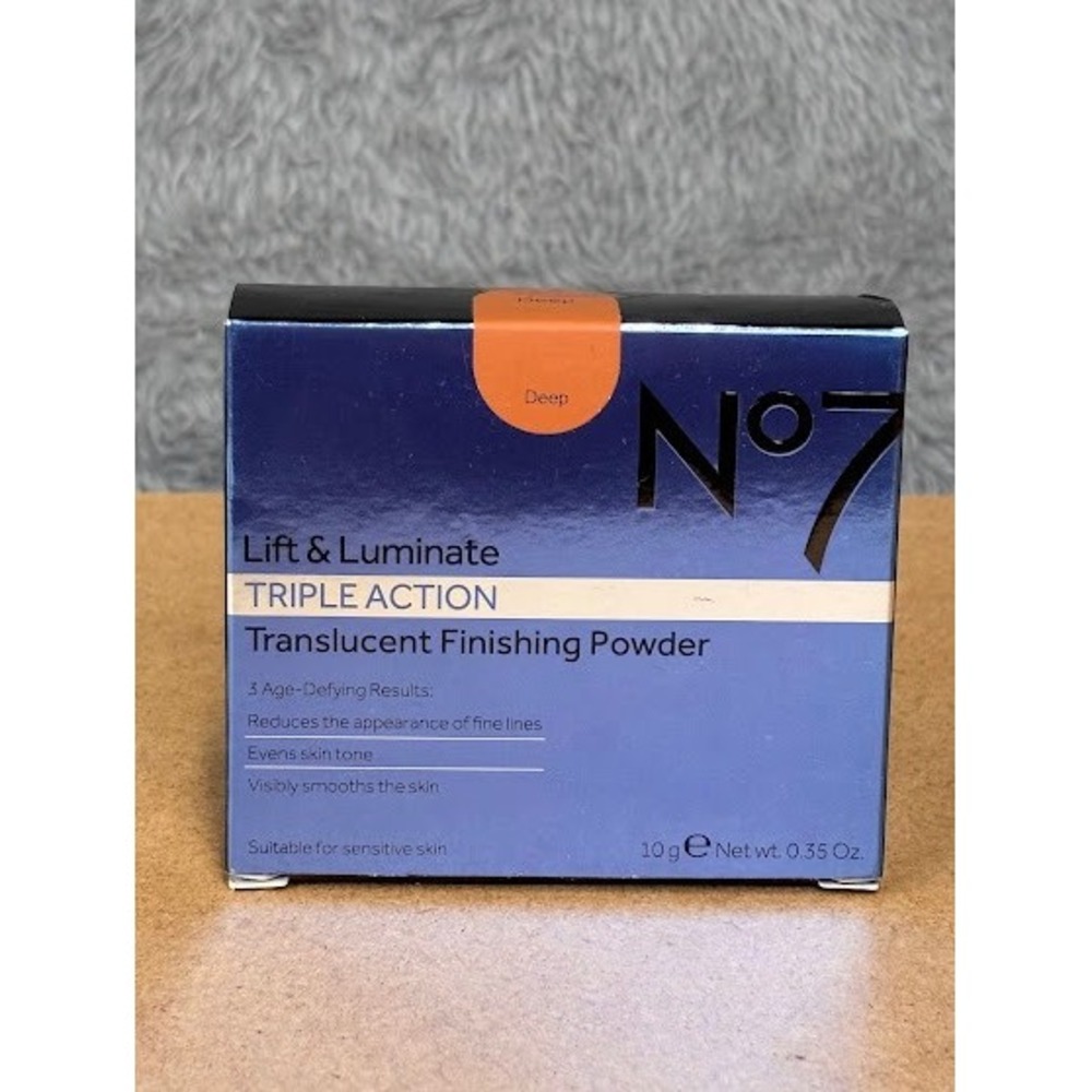 No7 Lift & Luminate Triple Action Translucent Finishing Powder Deep 10g 0.35oz‎